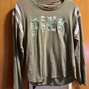 VS Pink Camo Long Sleeve Tee